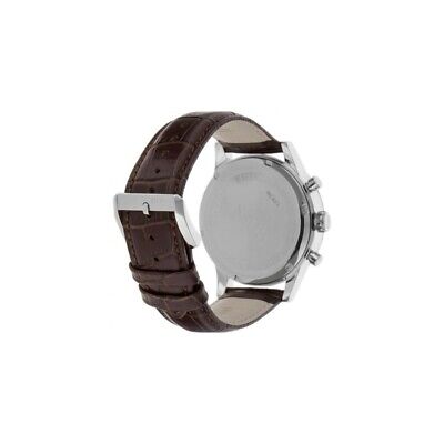 Hugo Boss Grand Prix Grey Dial Brown Leather Strap Watch for Men -  1513476 Watches Hugo Boss   