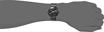 Calvin Klein High Noon Quartz Black Dial Black Mesh Bracelet Watch for Men - K8M21421 Watches Calvin Klein   