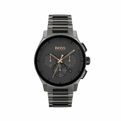 Hugo Boss Peak Black Dial Black Steel Strap Watch for Men - 1513814 Watches Hugo Boss   