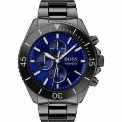 Hugo Boss Ocean Edition Navy Blue Dial Black Steel Strap Watch for Men - 1513743 Watches Hugo Boss   
