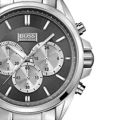 Hugo Boss Driver Black Dial Silver Steel Strap Watch for Men - 1512883 Watches Hugo Boss   
