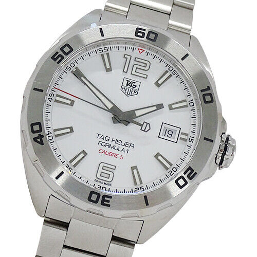 Tag Heuer Formula 1 Calibre 5 Automatic White Dial Silver Steel Strap Watch for Men - WAZ2114.BA0875 Watches Tag Heuer   