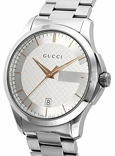 Gucci G Timeless Silver Dial Silver Steel Strap Unisex Watch - YA126442 Watches Gucci   