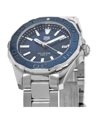 Tag Heuer Aquaracer 35mm  Blue Ceramic Dial Silver Steel Strap Watch for Women - WAY131S.BA0748 Watches Tag Heuer   