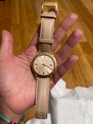 Burberry The City Beige Tan Dial Tan Leather Strap Watch for Women - BU9014 Watches Burberry   