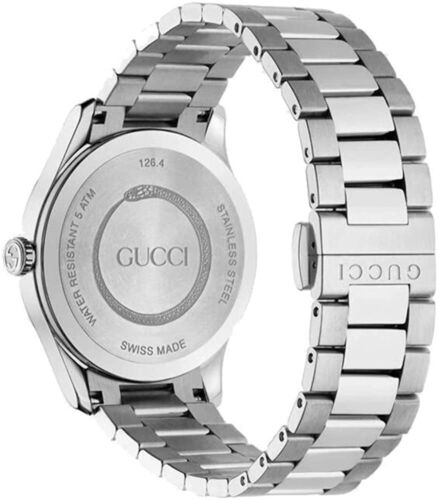 Gucci G Timeless Tiger Black Dial Silver Steel Strap Watch For Women - YA1264125 Watches Gucci   