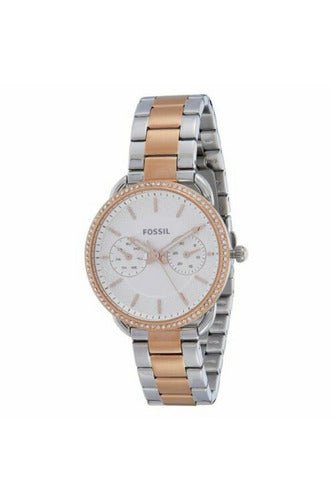 Fossil Tailor White Dial Two Tone Stainless Steel Strap Watch for Women - ES4396 Watches Fossil   