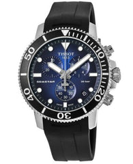 Tissot Seastar 1000 Chronograph Blue Dial Black Rubber Strap Watch For Men - T120.417.17.041.00 Watches Tissot   