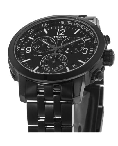 Tissot PRC 200 Chronograph Black Dial Black Stainless Steel Watch For Men - T114.417.33.057.00 Watches Tissot   
