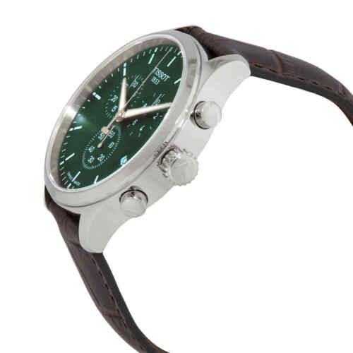 Tissot Chrono XL Chronograph Classic Brown Strap Green Dial Watch For Men - T116.617.16.091.00 Watches Tissot   