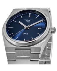 Tissot T Classic PRX Blue Dial Silver Steel Strap Watch For Men - T137.410.11.041.00 Watches Tissot   