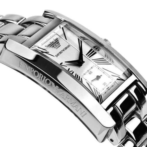 Emporio Armani White Dial Silver Stainless Steel Watch For Women - AR0146 Watches Emporio Armani   