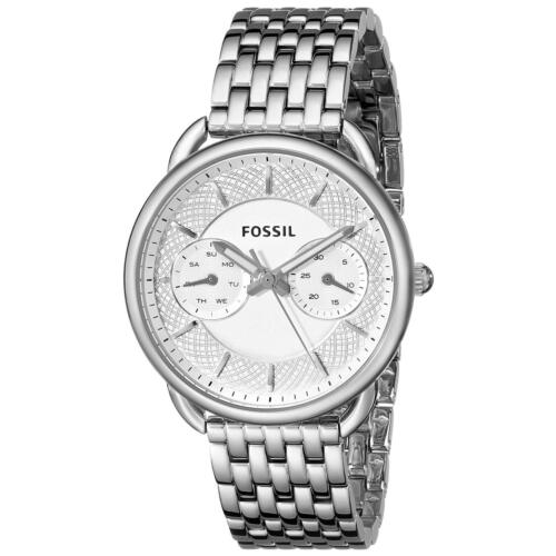 Fossil Tailor Silver Dial Silver Stainless Steel Strap Watch for Women - ES3712 Watches Fossil   