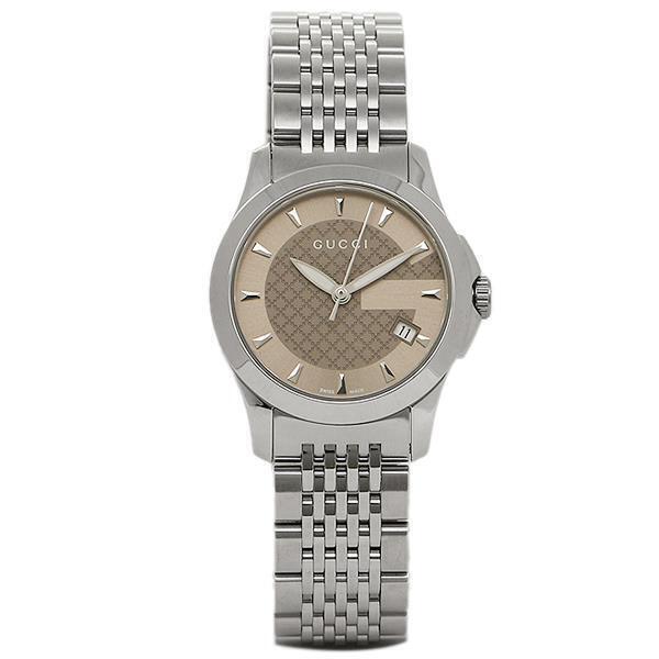 Gucci G Timeless Brown Dial Silver Steel Strap Watch For Women - YA126503 Watches Gucci   