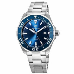 Tag Heuer Aquaracer 43mm Blue Dial Silver Steel Strap Watch for Men - WAY101C.BA0746 Watches Tag Heuer   