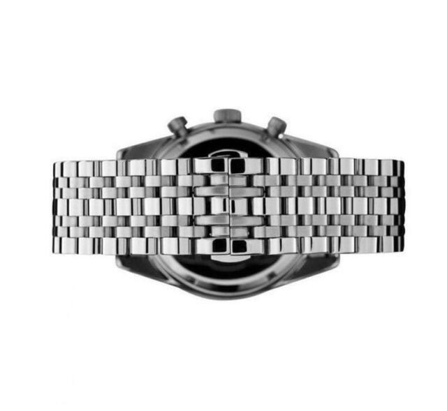 Emporio Armani Team Italia Chronograph Black Dial Silver Stainless Steel Strap Watch For Men - AR5983 Watches Emporio Armani   