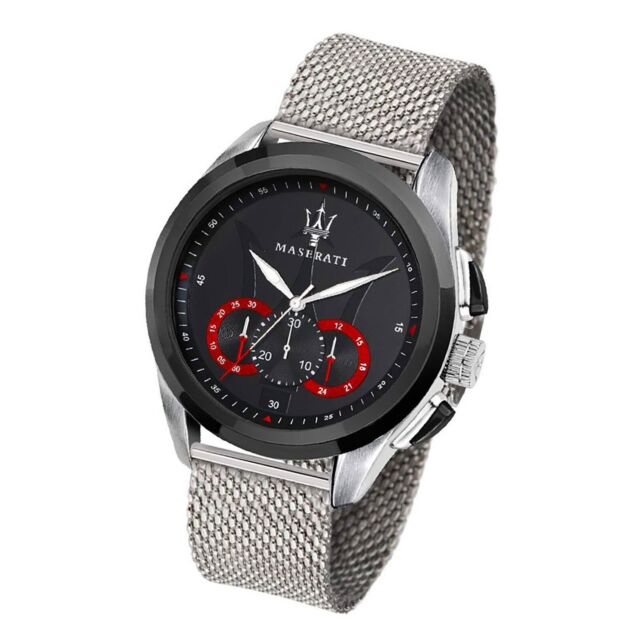 Maserati Traguardo Mesh Bracelet Stainless Steel Watch For Men - R8873612005 Watches Maserati   