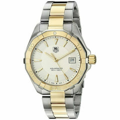 Tag Heuer Aquaracer 41mm Quartz White Dial Two Tone Steel Strap Watch for Men - WAY1120.BB0930 Watches Tag Heuer   