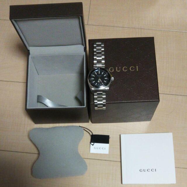 Gucci Dive Black Dial Silver Steel Strap Watch For Men - YA136301 Watches Gucci   