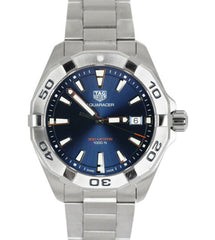 Tag Heuer Aquaracer Silver Stainless Steel Blue Dial Silver Steel Strap Watch for Men - WBD1112.BA0928 Watches Tag Heuer   