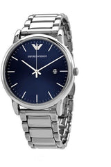 Emporio Armani Luigi Blue Dial Silver Stainless Steel Watch For Men - AR11089 Watches Emporio Armani   