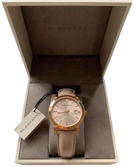 Burberry The City Beige Tan Dial Tan Leather Strap Watch for Women - BU9014 Watches Burberry   