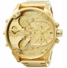 Diesel Mr Daddy 2.0 Gold Dial Gold Stainless Steel Watch For Men - DZ7399 Watches Diesel   