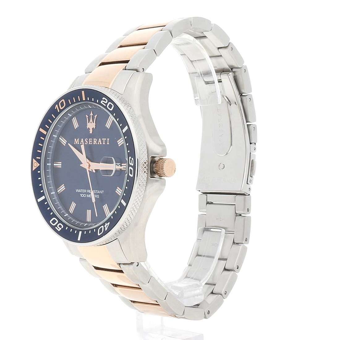 Maserati SFIDA Quartz Blue Dial Stainless Steel 44mm Watch For Men - R8853140003 Watches Maserati   