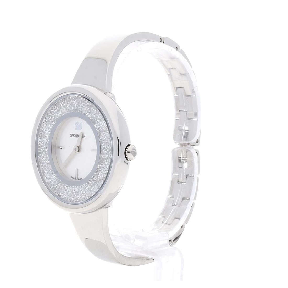 Swarovski Crystalline Pure Silver Dial Silver Steel Strap Watch for Women - 5269256 Watches Swarovski   