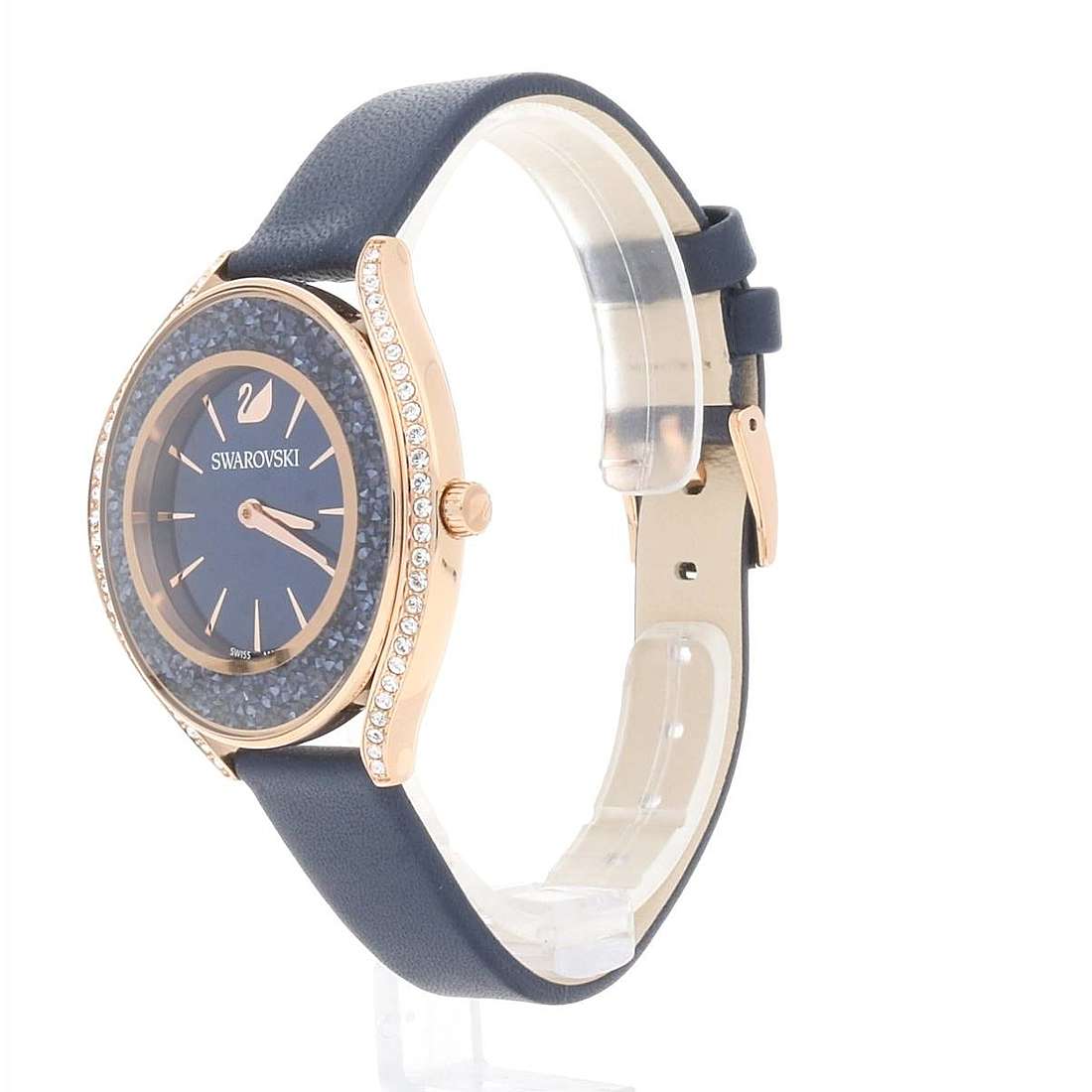 Swarovski Crystalline Aura Blue Dial Blue Leather Strap Watch for Women - 5519447 Watches Swarovski   