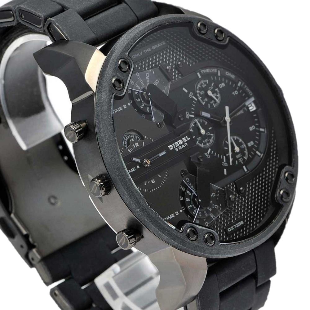 Diesel Mr Daddy 2.0 Chronograph Black Dial Black Stainless Steel Watch For Men - DZ7396 Watches Diesel   