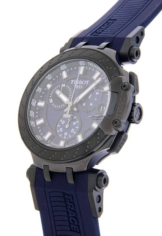 Tissot T Race Chronograph 42mm Blue Dial Blue Silicon Strap Watch For Men - T115.417.37.041.00 Watches Tissot   