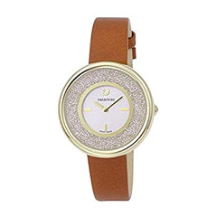 Swarovski Crystalline Pure White Dial Brown Leather Strap Watch for Women - 5275040 Watches Swarovski   