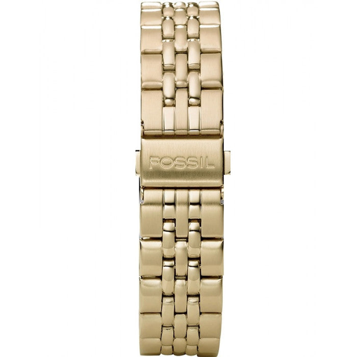 Fossil Boyfriend Chronograph Gold Dial Gold Steel Strap Watch for Women - ES2197 Watches Fossil   