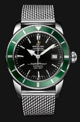 Breitling Superocean Heritage 42mm Chronograph Green Bezel Mens Watch - A1732136 Watches Breitling   