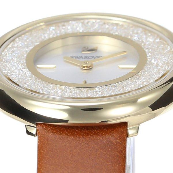 Swarovski Crystalline Pure White Dial Brown Leather Strap Watch for Women - 5275040 Watches Swarovski   