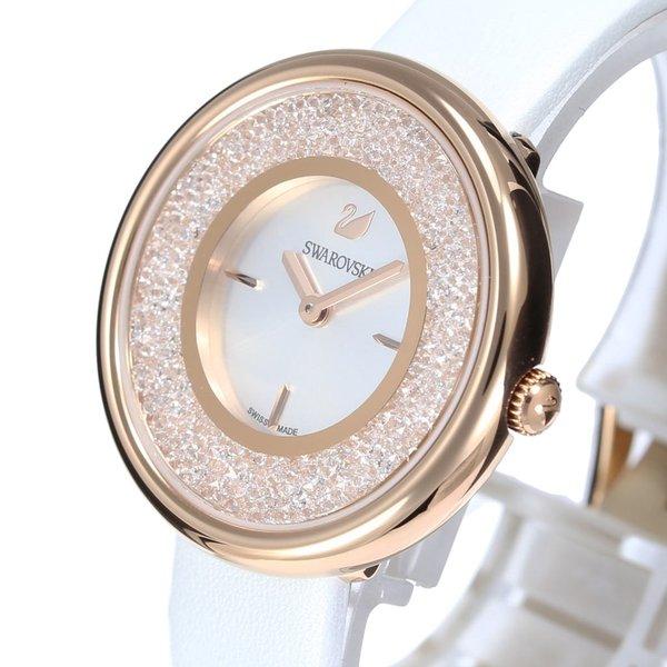 Swarovski Crystalline Pure White Dial White Leather Strap Watch for Women - 5376083 Watches Swarovski   