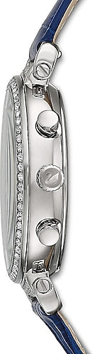 Swarovski Passage Chrono Crystal Blue Dial Blue Leather Strap Watch for Women - 5580342 Watches Swarovski   