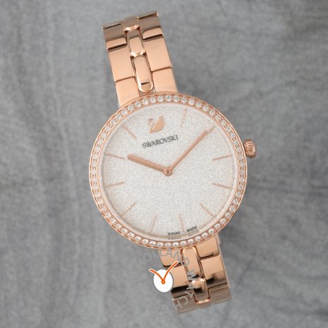 Swarovski Cosmopolitan Diamond Powder Silver Dial Rose Gold Steel Strap Watch for Women - 5517803 Watches Swarovski   