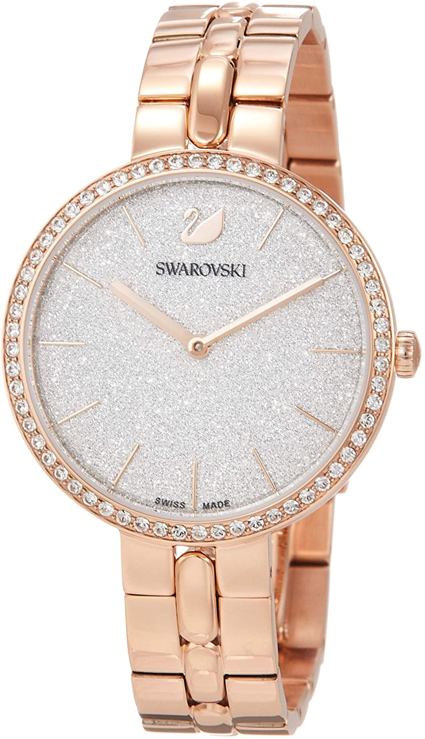 Swarovski Cosmopolitan Diamond Powder Silver Dial Rose Gold Steel Strap Watch for Women - 5517803 Watches Swarovski   