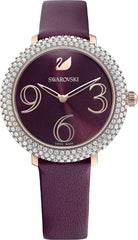 Swarovski Crystal Frost Red Dial Red Leather Strap Watch for Women - 5484064 Watches Swarovski   