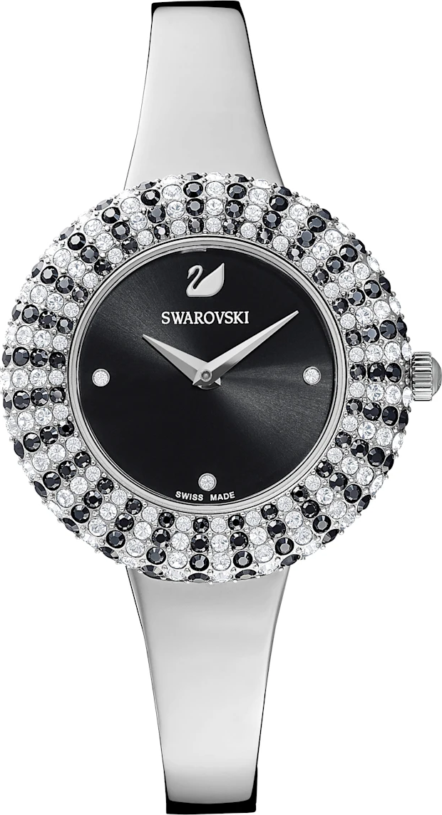 Swarovski Crystal Rose Black Dial Silver Steel Strap Watch for Women - 5484076 Watches Swarovski   