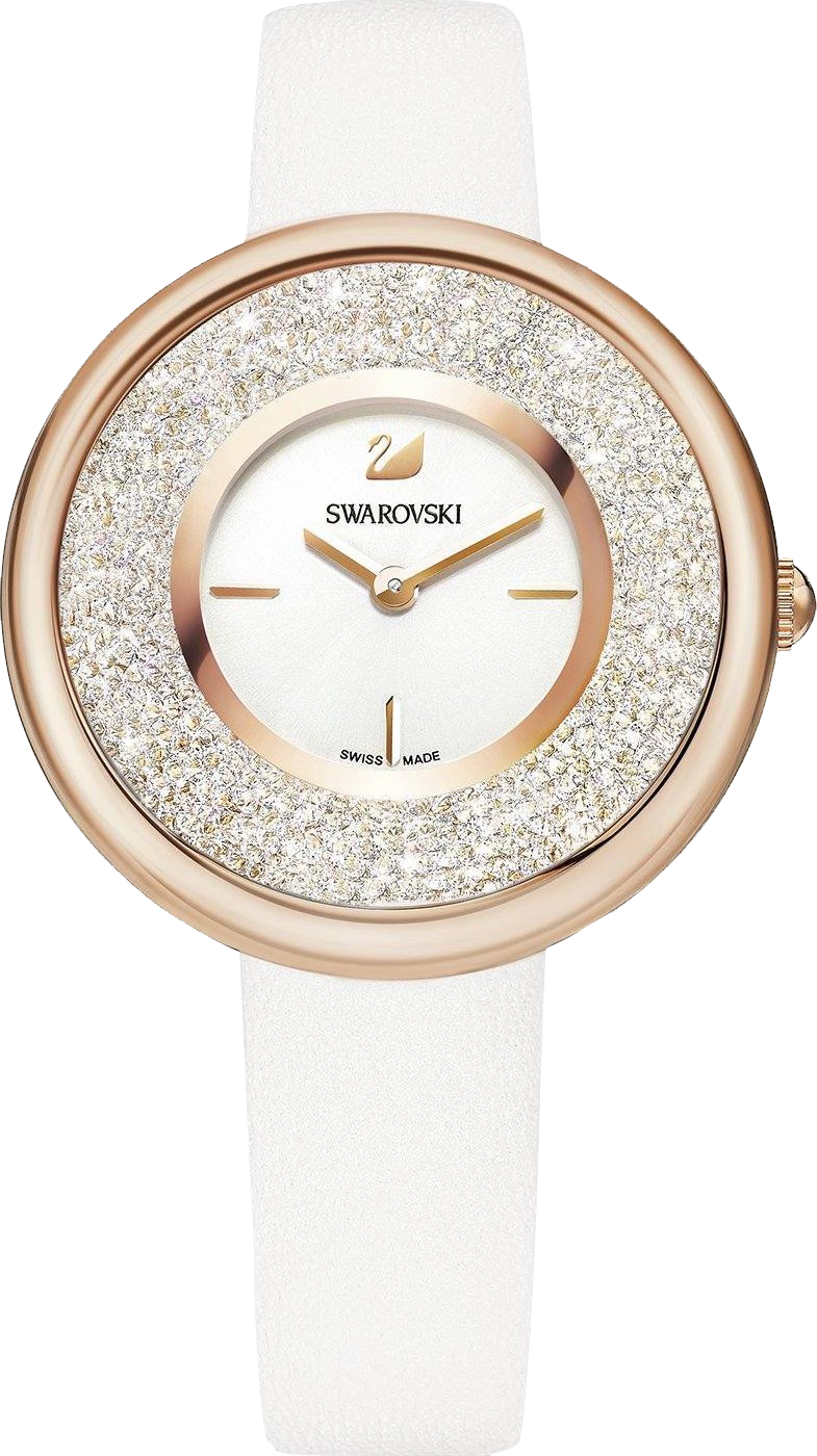 Swarovski Crystalline Pure White Dial White Leather Strap Watch for Women - 5376083 Watches Swarovski   