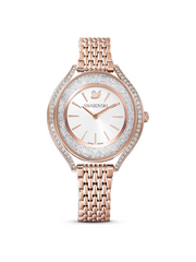 Swarovski Crystalline Aura Silver Dial Rose Gold Steel Strap Watch for Women - 5519459 Watches Swarovski   