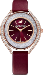 Swarovski Crystalline Aura Red Dial Red Leather Strap Watch for Women - 5558637 Watches Swarovski   