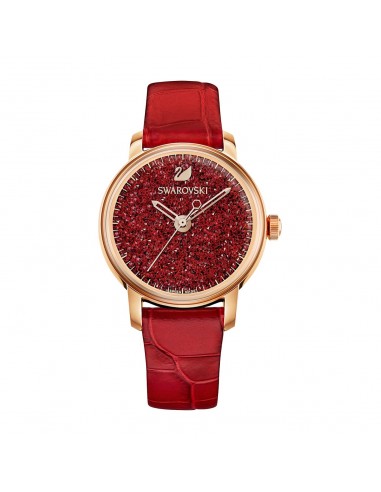 Swarovski Crystalline Hours Red Crystal Dial Red Leather Strap Watch for Women - 5295380 Watches Swarovski   