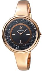 Swarovski Crystalline Pure Black Dial Rose Gold Steel Strap Watch for Women - 5295334 Watches Swarovski   