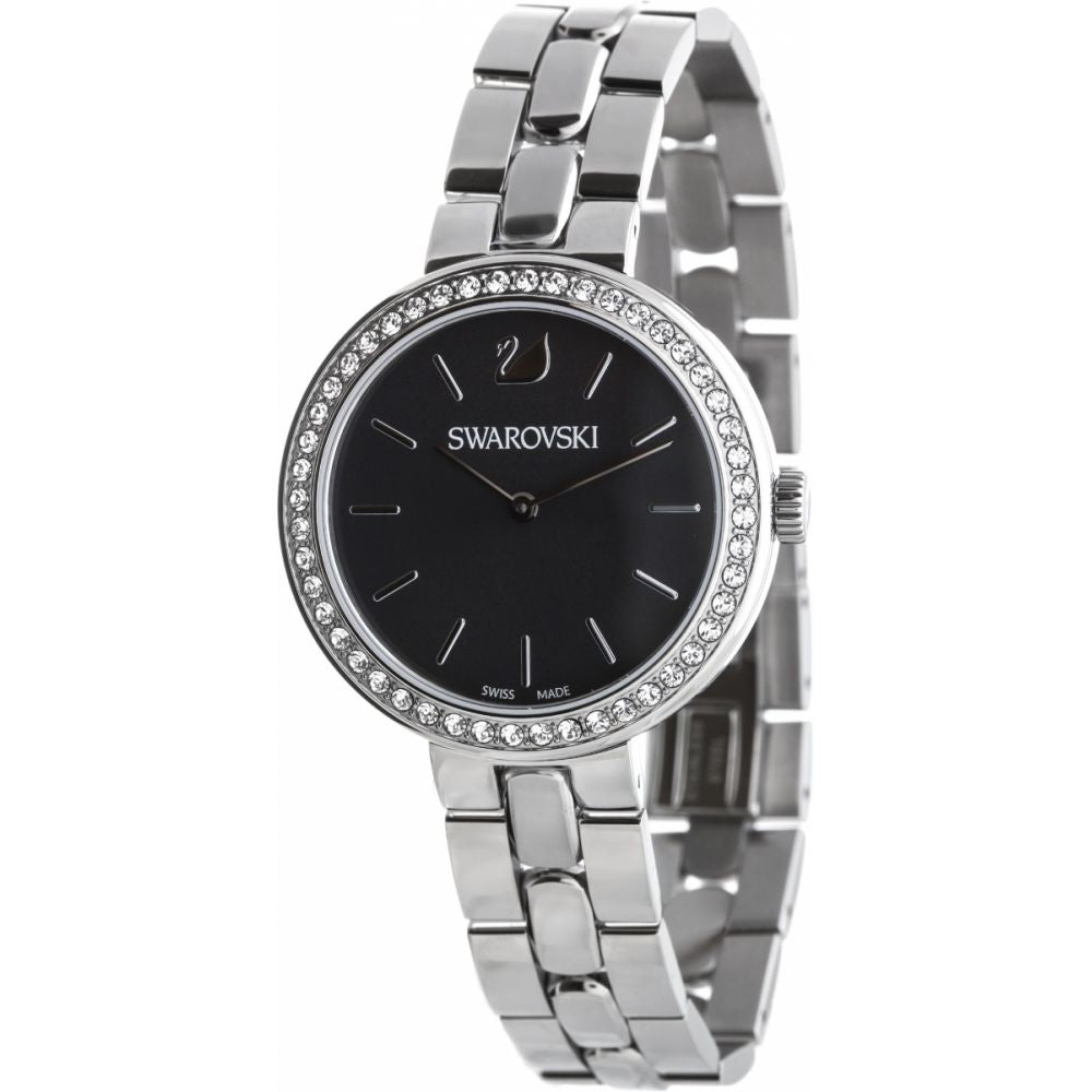 Swarovski Daytime Rhinestone Grey Dial Silver Steel Strap Watch for Women - 5213681 Watches Swarovski   