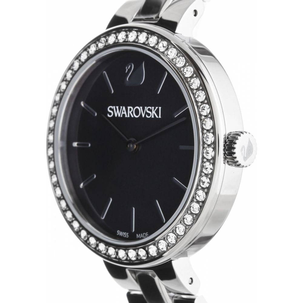 Swarovski Daytime Rhinestone Grey Dial Silver Steel Strap Watch for Women - 5213681 Watches Swarovski   