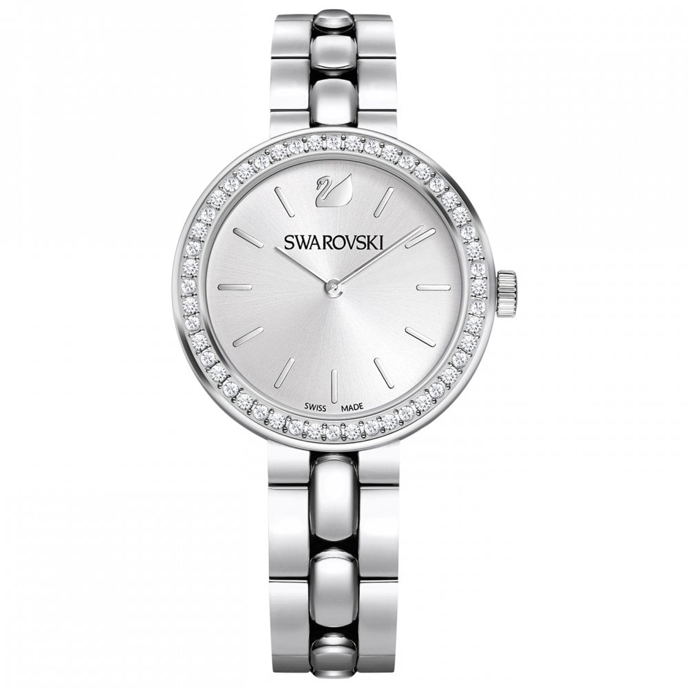 Swarovski Daytime Crystal Silver Dial Silver Steel Strap Watch for Women - 5095600 Watches Swarovski   